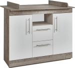 arthur berndt Selina Changing Table with Removable Changing Table Platinum Oak / White - Made in Germany