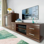 Lowboard ja Sideboard elutoa m&ouml;&ouml;blikomplekt P&auml;hklipuust seinakomplekt TV-sein Klassikaline TV-kapp Highboard vitriinkapp