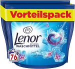 Lenor pesupulbrid, 76 pesuts&uuml;klit, April Fresh, t&auml;ielik pesemisvahend, kauakestev v&auml;rskus ja l&otilde;hnade eemaldamine k&uuml;lmas pesus.