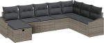 vidaXL 8-osaline v&auml;ljas diivanikomplekt koos padjadega Hall pol&uuml; rotangist aiam&ouml;&ouml;bel Patio istumiskomplekt Modulaarne Lounge teki toolid aeda