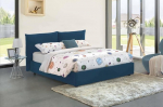Talamo Italia - Tiziana Blue Double Fabric Storage Bed - 100% Made in Italy - eesmine avaus - sobib madratsile 160 x 190 cm