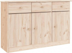 vidaXL Sideboard, sahtlitega kapp, Highboard elutoa kapp koos ustega, kapi kapp, k&uuml;lgkapp, massiivne m&auml;nnipuit