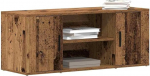 vidaXL rustikaalne antiikpuidust teleripult suure hoiuruumiga | MDF meelelahutuskeskus 2 riiuliga Ideaalne elutuppa ja koduteatrile Vintage stiilis vastupidav disain meedia jaoks