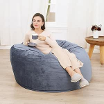 RBFGYIOP Velvet Bean Bag XXL, 120 x 120 x 70 cm, Pehme kohev pehme pehmo Bean Bag Premium t&auml;itmine, suur Bean Bag Relaxo hetkede elutuba, magamistuba, m&auml;ngutool & Lazy Bag, Hall