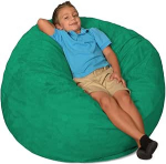 Comfy Sacks Cuddly Sacks Memory Foam Bean Bag Casual Microsuede, Aqua Marine