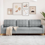 Tidyard 3-kohaline diivan Diivan Diivan Lounge Diivanvoodi Polsterdatud diivanvoodi Diivanikomplekt elutuppa magamistuppa Helehall 210 cm kangas