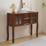 Country House konsoollaud sahtlite ja kapiga, kitsas riidekapp, kitsas kapp koridoris, koridorikapp, kitsas koos hoiuruumiga koridori ja elutoa jaoks (pruun, 100 x 32 x 82)