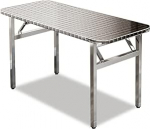 Klappbarer Arbeitstisch Edelstahl Bocktisch Verstellbarer Outdoor Tisch f&uuml;r Camping, Garten, Hochzeit, Party - Vielseitig und Tragbar