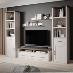 Lomadox elutoa komplekt maamaja stiilis m&auml;nni valge / tr&uuml;hvlitamm Nb / Laius x k&otilde;rgus x s&uuml;gavus u. 298 x 201 x 43 cm