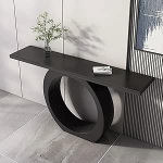 YTSJXN Konsolentisch,Beistelltisch,Schmaler Eingangstisch,Flurtisch mit Metallrahmen,Sofatisch,Couchtisch hinter Sofa,f&uuml;r Wohnzimmer,Schlafzimmer,Flur,Eingang,Korridor(Nero,100cm/39.3in)