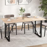Esstisch-Ersatzplatte, 3 St&uuml;ck, 159 x 80 x 1,7 cm, rechteckig, Tischplatte, Bartisch, Massivholz, Couchtischplatte f&uuml;r Caf&eacute;s, Beistelltisch, Couchtisch, Restaurant, Braun Massivholz