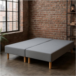 by sommiflex Box Spring Bed 160 x 200 cm (80 x 200 x 2) French Grey