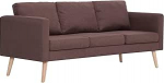 Kangmusi 3-Sitzer-Sofa Stoff Braun,281354