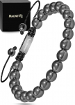 MagnetRX&reg; Hematite Magnetic Bracelet &ndash; Magnetic Hematite Bracelets with Beads (Classic 8 mm Bead)
