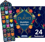 Pukka Organic Tea kinkekomplekt, advendikalender, "Feel-Good Calendar 2025", keskkonnas&otilde;bralik, ilma &scaron;okolaadita, piimavaba, kingiidee, 12 teevarianti, 24 teepakki.