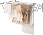 YOUDENOVA Wall Mounted Clothes Airer Extendable with 7 Rails Space-Saving Drying Rack for Laundry Room, Metal Towel Rail for Bathroom, (42-80) x 59 x 19 cm, Silver
