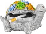 Grovind Outdoor Ashtray with Lid, Waterproof Turtle Decor, Resin Interior Ashtray for Cigarettes, Home Office, Patio, Porch, Garden Decorations