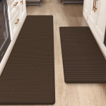 Color&Geometry Set of 2 Comfortable Kitchen Runners, Non-Slip Kitchen Rugs made of Oil Resistant & Waterproof PVC, Rubber Backed Kitchen Floor Mats, Carpet Runners for the Dining Room, Kitchen, Hallway