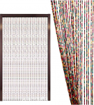 Puidust helmekardinad Uksekardinad Puidust helmekardinad Puidust rippuvad kardinad Dekoratiivsed kardinad magamistuppa, elutuppa, seinakappi, r&otilde;du uksele, elutuppa (v&auml;rv: 2, suurus: 90 x 200 cm)