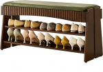 Shoe Bench with Hinged Lid, Seat Cushion, Entryway, Shoe Organiser, Shelf for Living Room, Hallway - Multifunctional