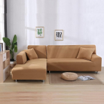 Corner Sofa Slipcovers, Elastic L-Shaped Sofa Covers, Non-Slip Sofa Covers for Pet Kids, Corner Sofa Covers, Furniture Protector - for Living Room, Camel, 3 Seater (3 Seater(190~230cm))