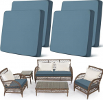 Newwiee Stretch-Kissenbez&uuml;ge, f&uuml;r Sofa, Couch, Sitz, Stuhl, individuell, wasserdicht, Ersatz-Kissenbez&uuml;ge, M&ouml;belschutz f&uuml;r Kinder, Haustiere, Staubblau, 4 St&uuml;ck