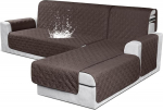 VANSOFY 3 Pack Sectional Sofa Covers, 100% Waterproof L Shape Sofa Slipcover, Reversible Chaise Lounge Cover for Sectional Sofa, Furniture Protector, Cover for Pets Dogs Cats (Small, Chocolate)