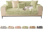 ShowyLive Diivanikate Diivanikate 3/2/1/4-Seater Corner Diivan L kuju Diivan viskamine Super pehme paks ja kohev diivanikate Diivanikaitse libisemisvastane koer kass (roheline, 90 x 120 cm)