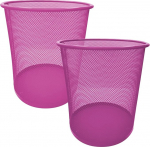 EUROXANTY&reg; pr&uuml;gikast, kontori pr&uuml;gikast, &uuml;mmargune pr&uuml;gikast, kontorikorv, must, metallv&otilde;re, 2 &uuml;hikut, (27 x 24 cm, 10 L, roosa)