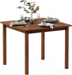 Furinno Tioman &otilde;ueslaud teakpuust, naturaalne, 89,92 x 89,92 x 74,17 cm