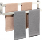 Alise Double Bath Towel Rails for Bathroom Toilet Wall Mount Towel Rail R&auml;tikuratas SUS304 roostevabast terasest r&auml;tikuratas GOY002-LS Brushed Nickel 58cm