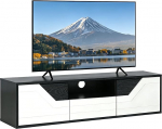 TV Lowboard Standing 120 cm, TV kapp 2 ukse ja sahtlitega, TV aluskapp kaablijuhtimisega, Sideboard elutoa TV, 120 x 30 x 30 cm