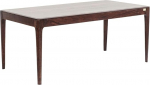 Kare Brooklyn Walnut Design Table, Dark Brown, 4-6 People, Durable Solid Wood, Skandi Style, Dining Room Table, Minimalist Large Desk, Conference Table for Office, 76 x 80 x 160 cm (H x W x D)