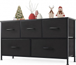 Sweetcrispy NNC-2312-BC magamistoa riidekapi organiseerija, metall, must, 5 s&uuml;gavat sahtlit