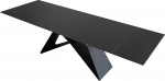 SAM Mia keraamiline laud, 180 x 90 cm, pikendatav kuni 260 cm, v&auml;rv: V&auml;rvi: tumehall matt, Liblikasraam, metallist must, kergesti hooldatav s&ouml;&ouml;gilaud / s&ouml;&ouml;gitoa laud