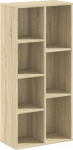 vidaXL Bookcase, Bookcase, Room Divider for Living Room, Office, Standing Shelf, Office Shelf with Storage Space, Filing Shelf, Cube Shelf, Sonoma Oak Wood Material