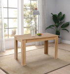 Hallowood Furniture Newquay Oak Effect Solid Table 120cm Solid Rectangular Wooden Dining Table Solid Dining Table Kitchen Table for Home Restaurant