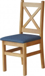 k koma polsterdatud tool Cross Chair Alder Alder Solid Pine Wood Restoration (tumehall)