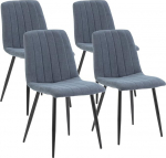 4 polsterdatud s&ouml;&ouml;gitooli komplekt Sinine SGS sertifitseeritud 45cm (laius) x 56cm (s&uuml;gavus) x 84cm (k&otilde;rgus)