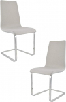 t m c s Tommychairs - komplekt 2 London Cantilever tooli, mille k&otilde;rge tugevusega ristk&uuml;likukujuline terasraamiga iste on valmistatud mitmekihilisest puidust ja polsterdatud kangaga Pearl Grey v&auml;rvi