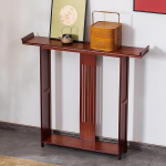 Elegantne puidust konsoollaud esikusse, Hiina konsoollaud koos hoiukambriga elutuppa, esikusse (punane, 64 x 20 x 90 cm / 25 x 8 x 35 tolli)