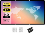 Tiardey 120-tolline 16:9 HD-projektsiooniekraan Indoor Outdoor Portable Foldable Screen projektoriekraan kodukino toetuseks kahepoolne projektsioon - paksendatud pehme kardinaga