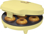 Bestron Doughnut Maker retro disainiga, Mini Doughnut Maker 7 v&auml;ikesele donitile, koos k&uuml;psetuspliidi ja mittekleepuva kattega, 700 vatti, v&auml;rv: kollane