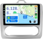 YUNTX [6GB + 128GB] Android 14 autoraadio Ford Focusile (2004-2011) [Integreeritud CarPlay/Android Car/DSP/GPS]-9-tolline IPS 2.5D kaamera + MIC-DAB/juhtimisratta juhtimine/peeglilink/Bluetooth 5.0/360