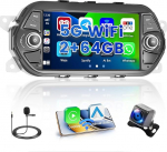 Hikity Android autoradio Fiat Tipo Egea 2015-2017, 7-tolline puuteekraaniga autoraadio koos navigatsiooniga Traadita Carplay Android Car WiFi BT FM RDS Canbusiga