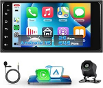 Autoradio 2G + 64G Android 15 Toyota Hilux RAV4 Corolla Prado Land Cruiser, 7-tolline IPS HD 2.5D puuteekraaniga autoraadio koos traadita Carplay Android auto GPS Wi-Fi USB Bluetooth FM RDS kaamera