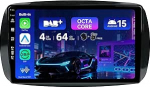 MSD [Eingebaut DAB+ ] - Android 15 Autoradio f&uuml;r Mercedes-Benz Smart 453 Fortwo 2014-2020 GPS Navi Radio | CarPlay Android Auto Lenkradsteuerung WiFi DSP | 4G+64G Octa-Core 2 Din 9 Zoll | Kamera MIC