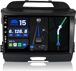 Android 15 - [6G+128G] - Autoraadio sobib Kia Sportage 3 III SL (2010-2016) - Wireless CarPlay/Android Car/DSP - Kaamera ja mikrofon - IPS 9-tolline 2 DIN - DAB roolijuhtimispuldi kiire k&auml;ivitamine