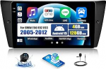 CAMECHO 4+128G 9-tolline Android 15 autoraadio BMW E90 E92 E93 2005-2012 koos tagurduskaameraga, navigatsiooniga Bluetooth raadio traadita Carplay Android auto GPS WiFi FM/RDS peeglilink + Canbus HD