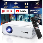 Aurzen Eazze D1 Smart Projector kodukino projektor: Projektor 4K toetab Full HD 1080P projektorit koos NetfIix Official & DoIby Audio, Autofookus & Keystone Correction, Mini WiFi Bluetooth Video